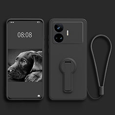 Silikon Hülle Handyhülle Ultra Dünn Schutzhülle Tasche Flexible mit Ständer für Realme GT Neo5 SE 5G Schwarz