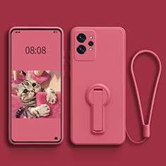 Silikon Hülle Handyhülle Ultra Dünn Schutzhülle Tasche Flexible mit Ständer für Realme GT2 Pro 5G Pink