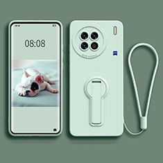 Silikon Hülle Handyhülle Ultra Dünn Schutzhülle Tasche Flexible mit Ständer für Vivo X90 5G Minzgrün