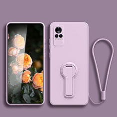 Silikon Hülle Handyhülle Ultra Dünn Schutzhülle Tasche Flexible mit Ständer für Xiaomi Civi 1S 5G Helles Lila