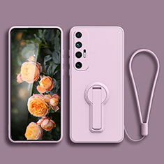 Silikon Hülle Handyhülle Ultra Dünn Schutzhülle Tasche Flexible mit Ständer für Xiaomi Mi 10S 5G Helles Lila