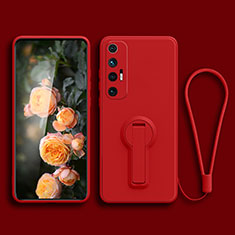 Silikon Hülle Handyhülle Ultra Dünn Schutzhülle Tasche Flexible mit Ständer für Xiaomi Mi 10S 5G Rot