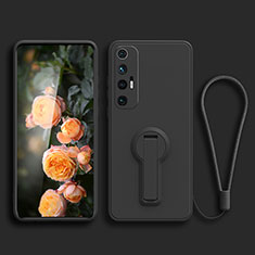 Silikon Hülle Handyhülle Ultra Dünn Schutzhülle Tasche Flexible mit Ständer für Xiaomi Mi 10S 5G Schwarz