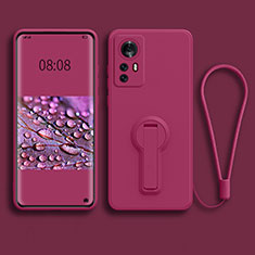 Silikon Hülle Handyhülle Ultra Dünn Schutzhülle Tasche Flexible mit Ständer für Xiaomi Mi 12S 5G Pink