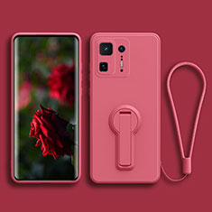 Silikon Hülle Handyhülle Ultra Dünn Schutzhülle Tasche Flexible mit Ständer für Xiaomi Mi Mix 4 5G Pink