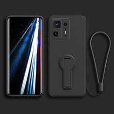 Silikon Hülle Handyhülle Ultra Dünn Schutzhülle Tasche Flexible mit Ständer für Xiaomi Mi Mix 4 5G Schwarz