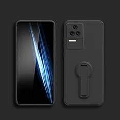 Silikon Hülle Handyhülle Ultra Dünn Schutzhülle Tasche Flexible mit Ständer für Xiaomi Poco F4 5G Schwarz