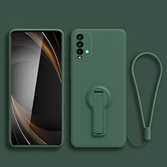 Silikon Hülle Handyhülle Ultra Dünn Schutzhülle Tasche Flexible mit Ständer für Xiaomi Redmi 9 Power Nachtgrün