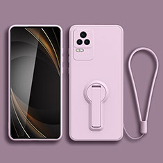 Silikon Hülle Handyhülle Ultra Dünn Schutzhülle Tasche Flexible mit Ständer für Xiaomi Redmi K50 5G Helles Lila