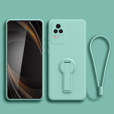 Silikon Hülle Handyhülle Ultra Dünn Schutzhülle Tasche Flexible mit Ständer für Xiaomi Redmi K50 Pro 5G Cyan