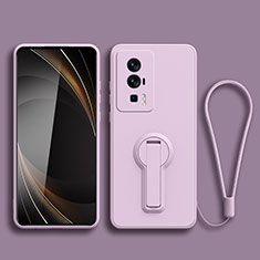 Silikon Hülle Handyhülle Ultra Dünn Schutzhülle Tasche Flexible mit Ständer für Xiaomi Redmi K60 5G Helles Lila