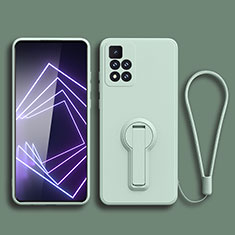Silikon Hülle Handyhülle Ultra Dünn Schutzhülle Tasche Flexible mit Ständer für Xiaomi Redmi Note 11 Pro+ Plus 5G Minzgrün