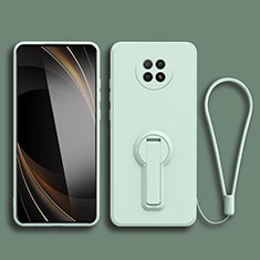 Silikon Hülle Handyhülle Ultra Dünn Schutzhülle Tasche Flexible mit Ständer für Xiaomi Redmi Note 9 5G Minzgrün