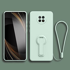 Silikon Hülle Handyhülle Ultra Dünn Schutzhülle Tasche Flexible mit Ständer für Xiaomi Redmi Note 9T 5G Minzgrün