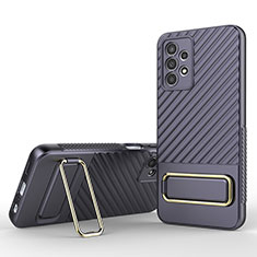 Silikon Hülle Handyhülle Ultra Dünn Schutzhülle Tasche Flexible mit Ständer KC1 für Samsung Galaxy A13 4G Helles Lila