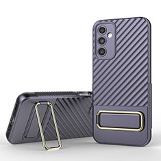 Silikon Hülle Handyhülle Ultra Dünn Schutzhülle Tasche Flexible mit Ständer KC1 für Samsung Galaxy A14 4G Helles Lila