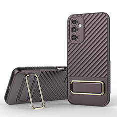 Silikon Hülle Handyhülle Ultra Dünn Schutzhülle Tasche Flexible mit Ständer KC1 für Samsung Galaxy M44 5G Braun