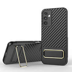 Silikon Hülle Handyhülle Ultra Dünn Schutzhülle Tasche Flexible mit Ständer KC1 für Samsung Galaxy M44 5G Schwarz