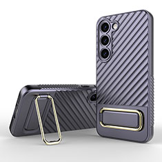 Silikon Hülle Handyhülle Ultra Dünn Schutzhülle Tasche Flexible mit Ständer KC1 für Samsung Galaxy S22 5G Helles Lila