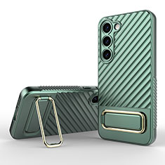Silikon Hülle Handyhülle Ultra Dünn Schutzhülle Tasche Flexible mit Ständer KC1 für Samsung Galaxy S23 Plus 5G Grün