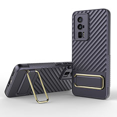 Silikon Hülle Handyhülle Ultra Dünn Schutzhülle Tasche Flexible mit Ständer KC1 für Xiaomi Redmi K60 Pro 5G Helles Lila