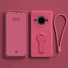 Silikon Hülle Handyhülle Ultra Dünn Schutzhülle Tasche Flexible mit Ständer S01 für Realme Narzo 60 5G Pink