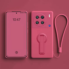 Silikon Hülle Handyhülle Ultra Dünn Schutzhülle Tasche Flexible mit Ständer S01 für Vivo X90 Pro 5G Pink