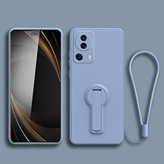 Silikon Hülle Handyhülle Ultra Dünn Schutzhülle Tasche Flexible mit Ständer S01 für Xiaomi Mi 12 Lite NE 5G Lavendel Grau