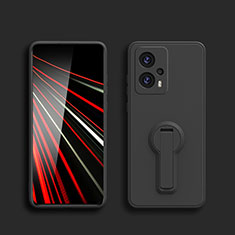 Silikon Hülle Handyhülle Ultra Dünn Schutzhülle Tasche Flexible mit Ständer S01 für Xiaomi Poco X4 GT 5G Schwarz