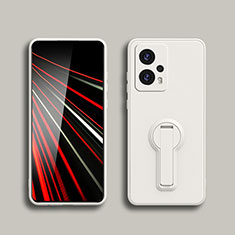 Silikon Hülle Handyhülle Ultra Dünn Schutzhülle Tasche Flexible mit Ständer S01 für Xiaomi Redmi Note 11T Pro+ Plus 5G Weiß
