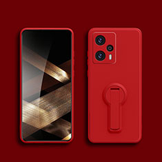 Silikon Hülle Handyhülle Ultra Dünn Schutzhülle Tasche Flexible mit Ständer S01 für Xiaomi Redmi Note 12 Turbo 5G Rot