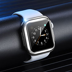 Silikon Hülle Handyhülle Ultra Dünn Schutzhülle Tasche S03 für Apple iWatch 4 40mm Silber