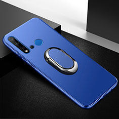Silikon Hülle Handyhülle Ultra Dünn Schutzhülle Tasche Silikon mit Magnetisch Fingerring Ständer für Huawei P20 Lite (2019) Blau