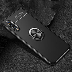 Silikon Hülle Handyhülle Ultra Dünn Schutzhülle Tasche Silikon mit Magnetisch Fingerring Ständer für Xiaomi Mi 9 Pro 5G Schwarz