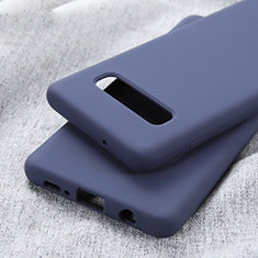 Silikon Hülle Handyhülle Ultra Dünn Schutzhülle Tasche U01 für Samsung Galaxy S10 Blau
