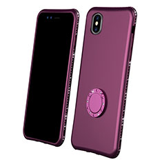Silikon Hülle Handyhülle Ultra Dünn Schutzhülle Tasche Vorder und Rückseite 360 Grad für Apple iPhone Xs Violett