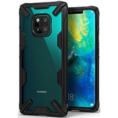 Silikon Hülle Handyhülle Ultra Dünn Schutzhülle Tasche Vorder und Rückseite 360 Grad für Huawei Mate 20 Pro Schwarz