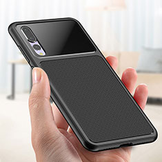Silikon Hülle Handyhülle Ultra Dünn Schutzhülle Tasche Vorder und Rückseite 360 Grad für Huawei P20 Pro Schwarz