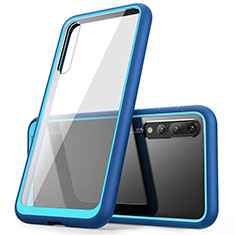 Silikon Hülle Handyhülle Ultra Dünn Schutzhülle Tasche Vorder und Rückseite 360 Grad M01 für Huawei P20 Pro Blau