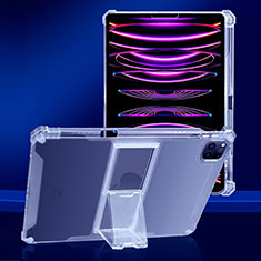 Silikon Hülle Handyhülle Ultradünn Schutzhülle Flexible Tasche Durchsichtig Transparent mit Ständer für Apple iPad Pro 11 (2020) Klar