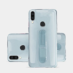 Silikon Hülle Handyhülle Ultradünn Schutzhülle Tasche Durchsichtig Transparent mit Ständer S01 für Huawei P20 Lite Klar