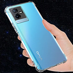 Silikon Hülle Handyhülle Ultradünn Tasche Durchsichtig Transparent für Vivo iQOO Z6x Klar