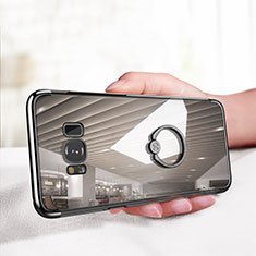 Silikon Hülle Handyhülle Ultradünn Tasche Durchsichtig Transparent mit Fingerring Ständer für Samsung Galaxy S8 Klar