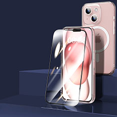 Silikon Hülle Handyhülle Ultradünn Tasche Durchsichtig Transparent mit Mag-Safe Magnetic Magnetisch und Schutzfolie für Apple iPhone 13 Klar