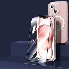 Silikon Hülle Handyhülle Ultradünn Tasche Durchsichtig Transparent mit Mag-Safe Magnetic Magnetisch und Schutzfolie für Apple iPhone 14 Plus Klar