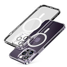 Silikon Hülle Handyhülle Ultradünn Tasche mit Mag-Safe Magnetic Magnetisch Durchsichtig Transparent LD1 für Apple iPhone 13 Pro Max Klar