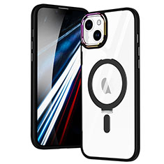 Silikon Hülle Handyhülle Ultradünn Tasche mit Mag-Safe Magnetic Magnetisch Durchsichtig Transparent SD1 für Apple iPhone 13 Schwarz