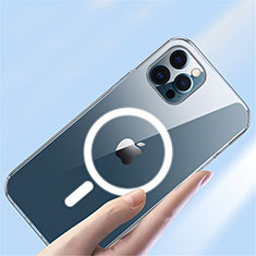 Silikon Hülle Handyhülle Ultradünn Tasche mit Mag-Safe Magnetic Magnetisch Durchsichtig Transparent XD3 für Apple iPhone 13 Pro Max Klar