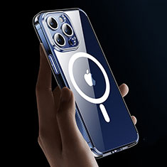 Silikon Hülle Handyhülle Ultradünn Tasche mit Mag-Safe Magnetic Magnetisch Durchsichtig Transparent XD9 für Apple iPhone 14 Pro Klar