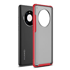 Silikon Hülle Handyhülle und Kunststoff Schutzhülle Hartschalen Tasche für Huawei Mate 40 Pro Rot